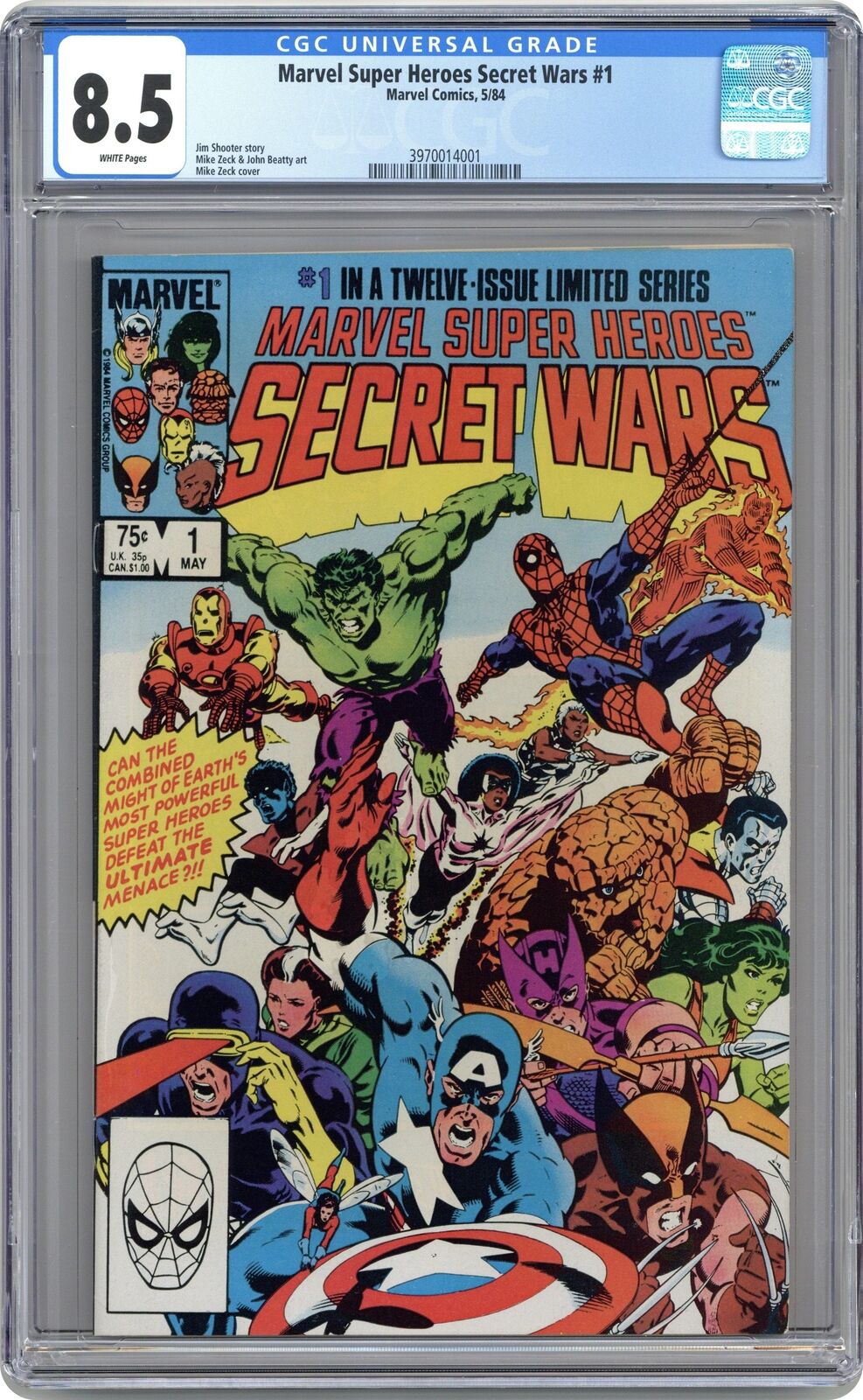 Marvel Super Heroes Secret Wars 1D CGC 8.5 1984 3970014001