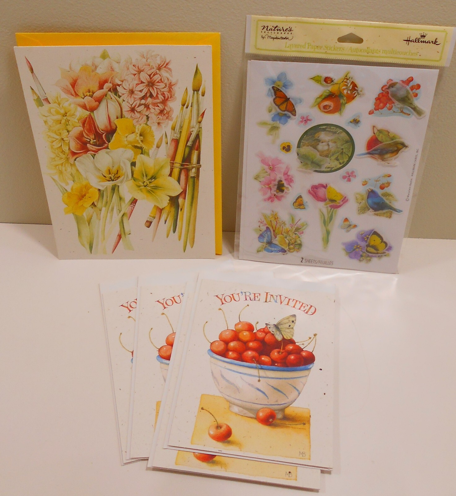 Lot  Marjolein Bastin Cards/ Envelopes & Sticker Package - All UNUSED