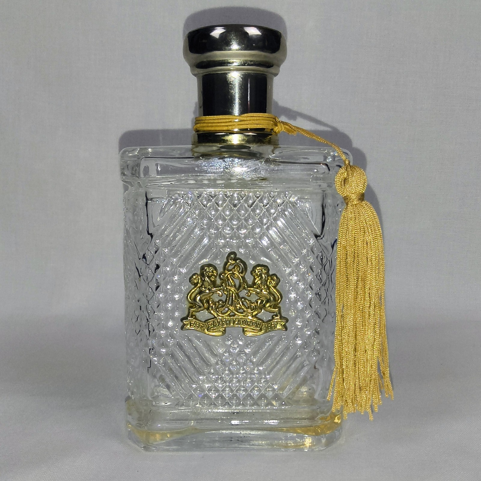 Vintage 1995 Ralph Lauren Safari for Men Empty Bottle Decanter | Metal Crest Vgc