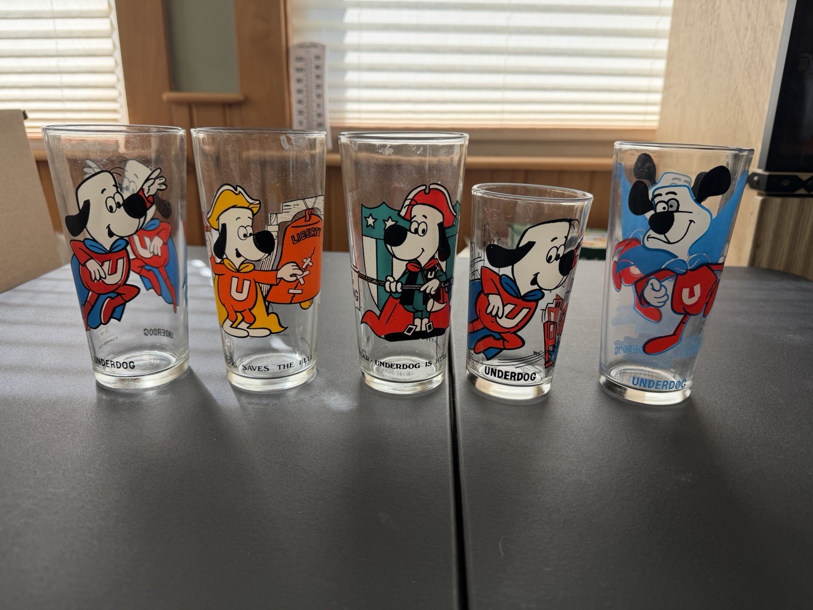 Rare Vintage Underdog Glass Collection-Pepsi-Arby's (5 Glasses)