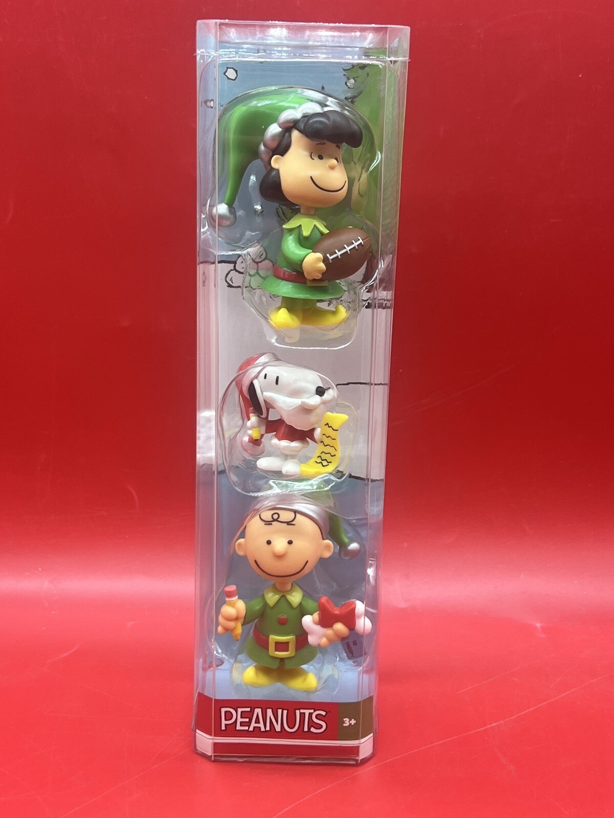 Peanuts Christmas Holiday Figures set of 3 Snoopy, Lucy, Charlie Brown Peanuts Christmas Holiday Figures set of 3 Snoopy, Lucy, Charlie Brown