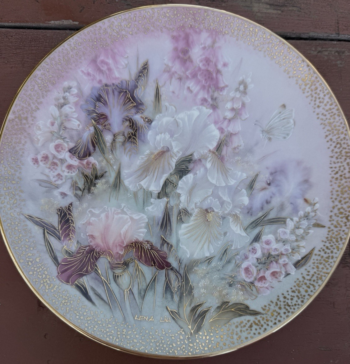 Lena Liu Iris Quartet Plate 1991 Symphony Shimmering Beauty Series 2743E