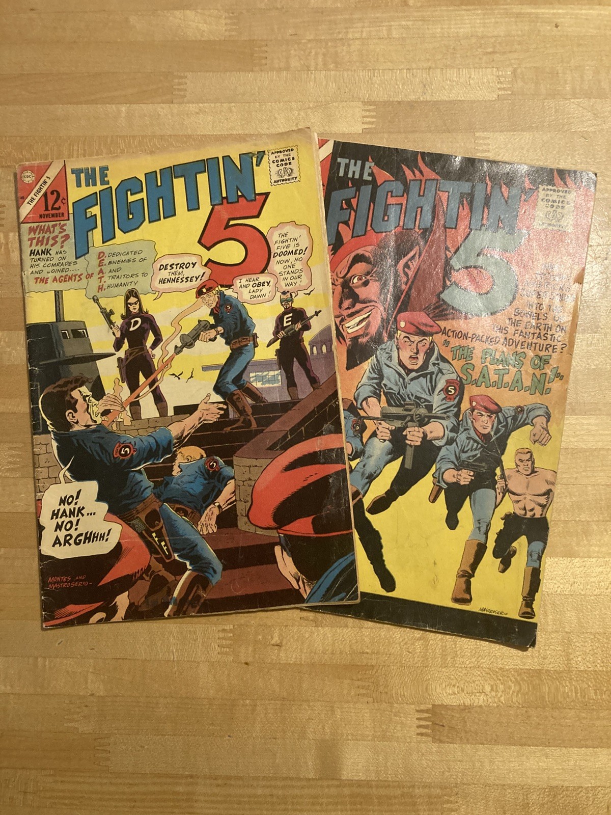 1966 charlton comics the fightin 5 #40 #38 lot of 2- (first peacemaker)