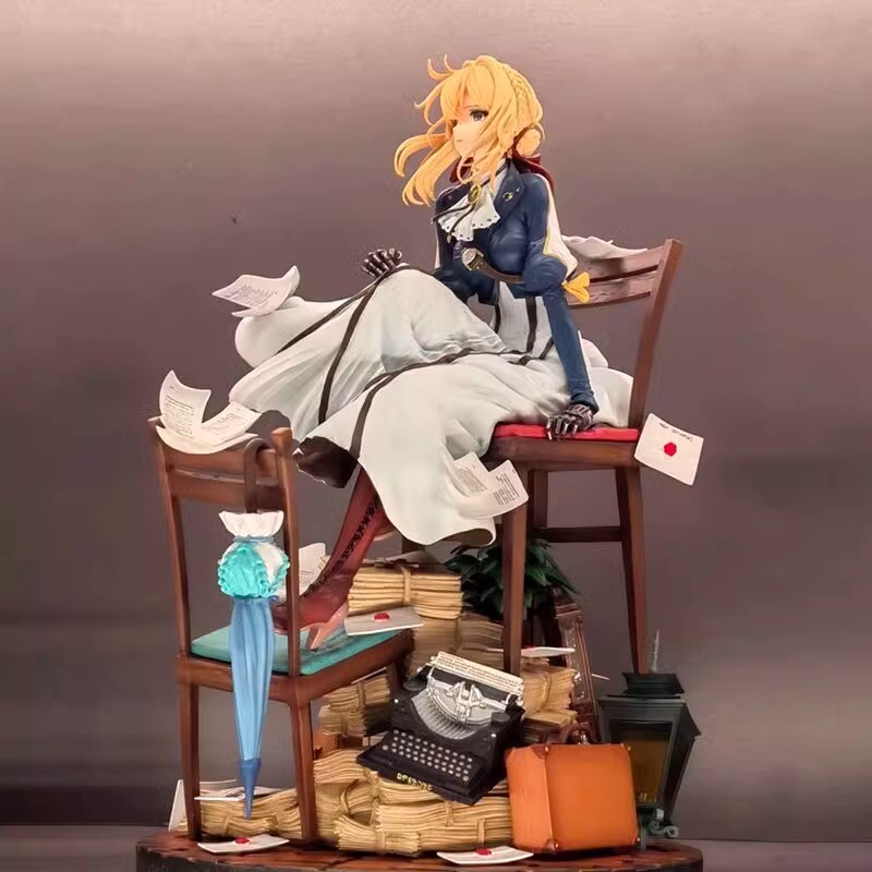 Anime Violet Evergarden Figure PVC Collection GK Statue Model Toys 28cm Gift New