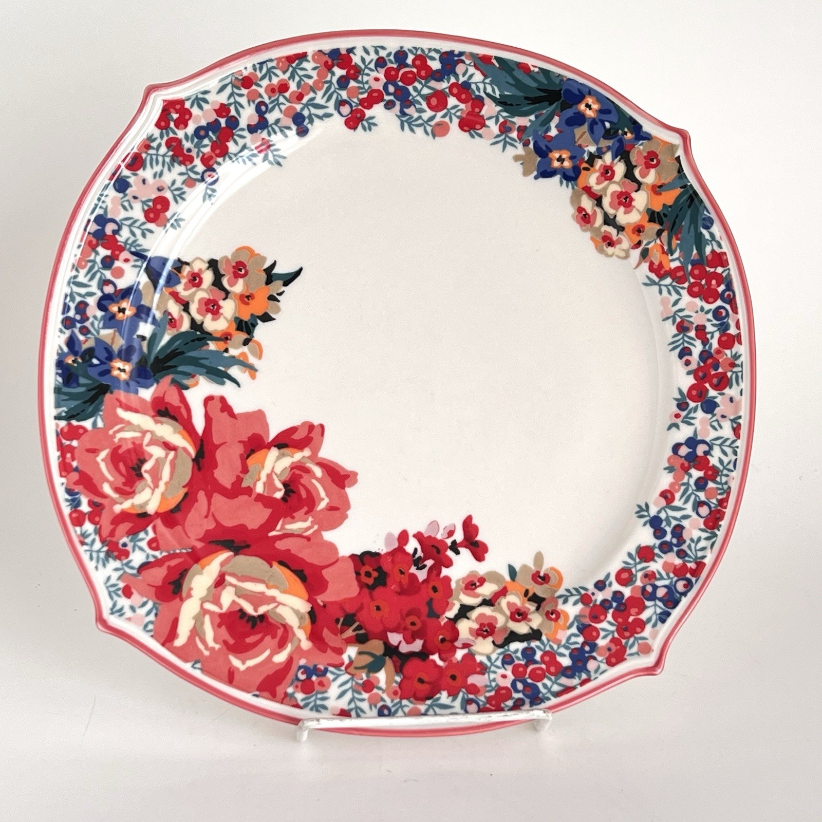 Liberty for Anthropologie Wiltshire Garden Floral Dinnerware Plate Roses 10.5”