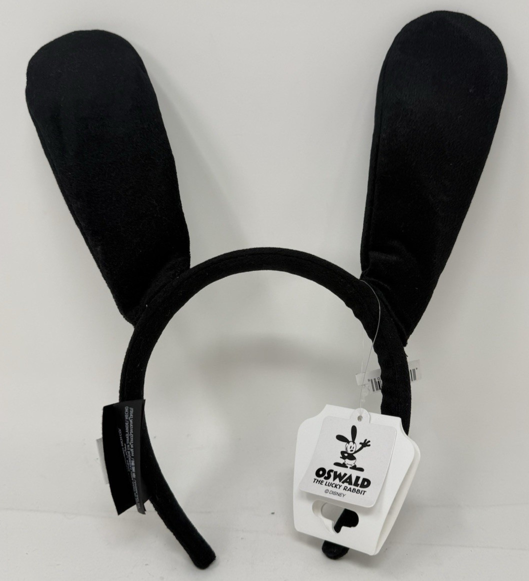 NWT-2023 Disney Parks Oswald the Lucky Rabbit Ears Hat/Wired Black Headband