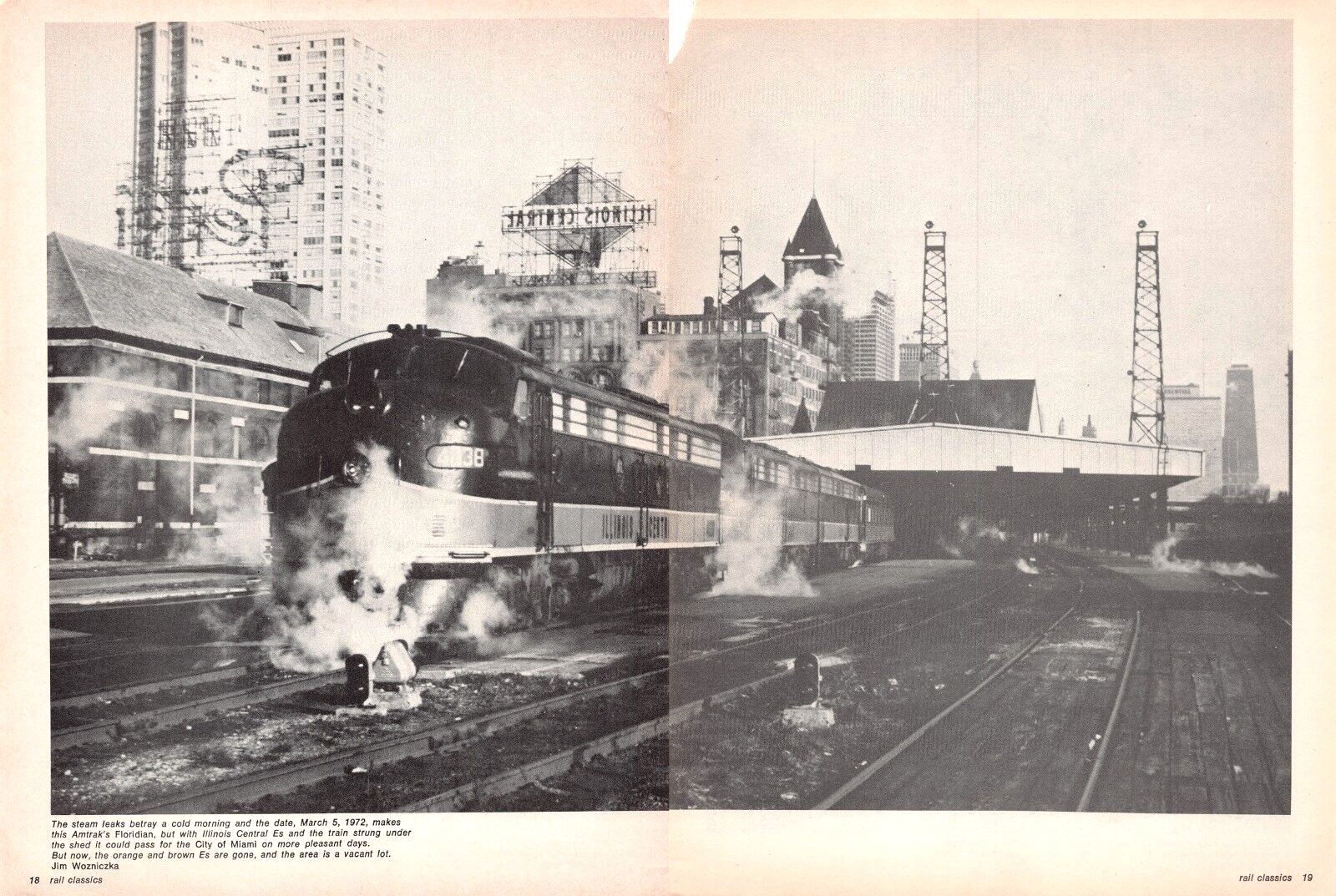 Amtrak Floridian Locomotive Illinois Central Es Miami Pepsi Sign Vtg Mag Excerpt