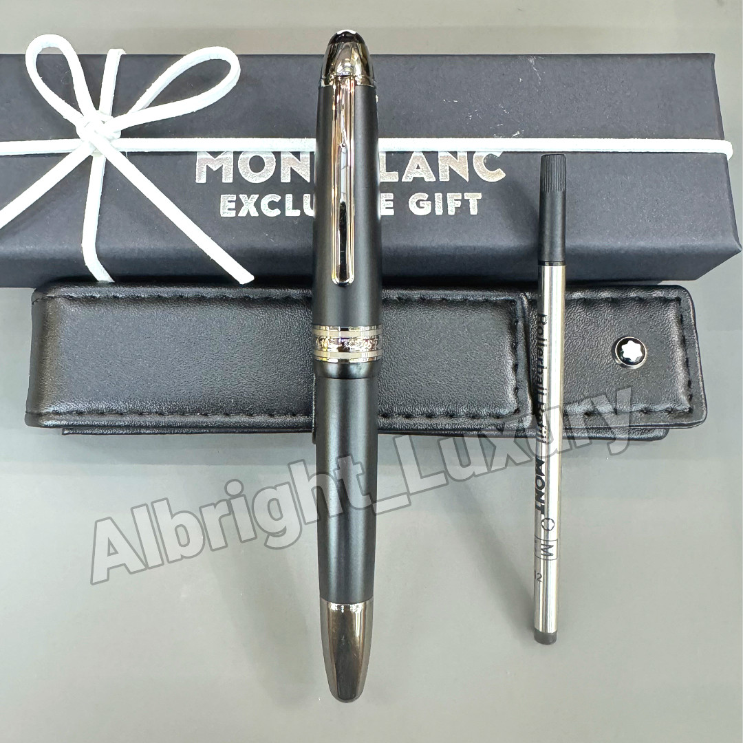 MONTBLANC VIP Exclusive Gift Matte Black Silver Rollerball Pen Luxury Rare