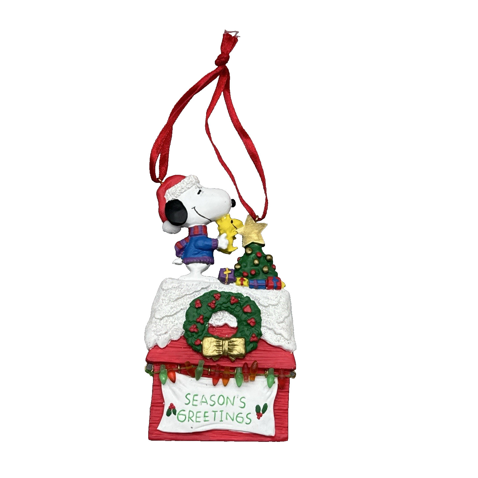 Kurt Adler Peanuts Snoopy Woodstock Ornament Musical Christmas Works Tree Wreath