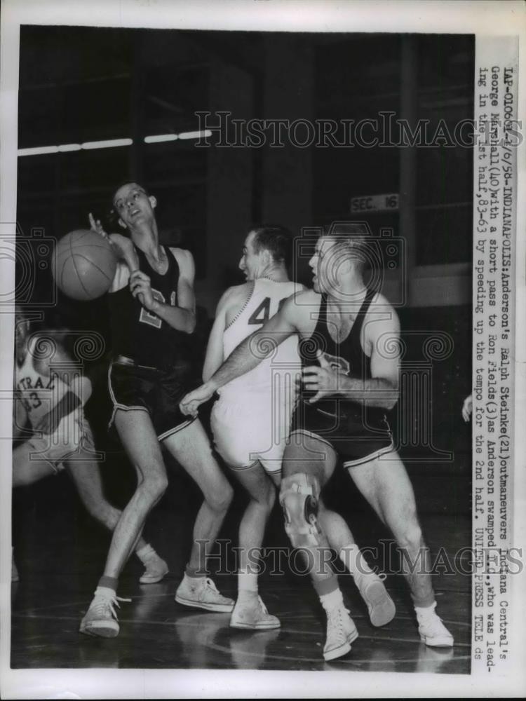 1958 Press Photo College Basketball In Action - net19863