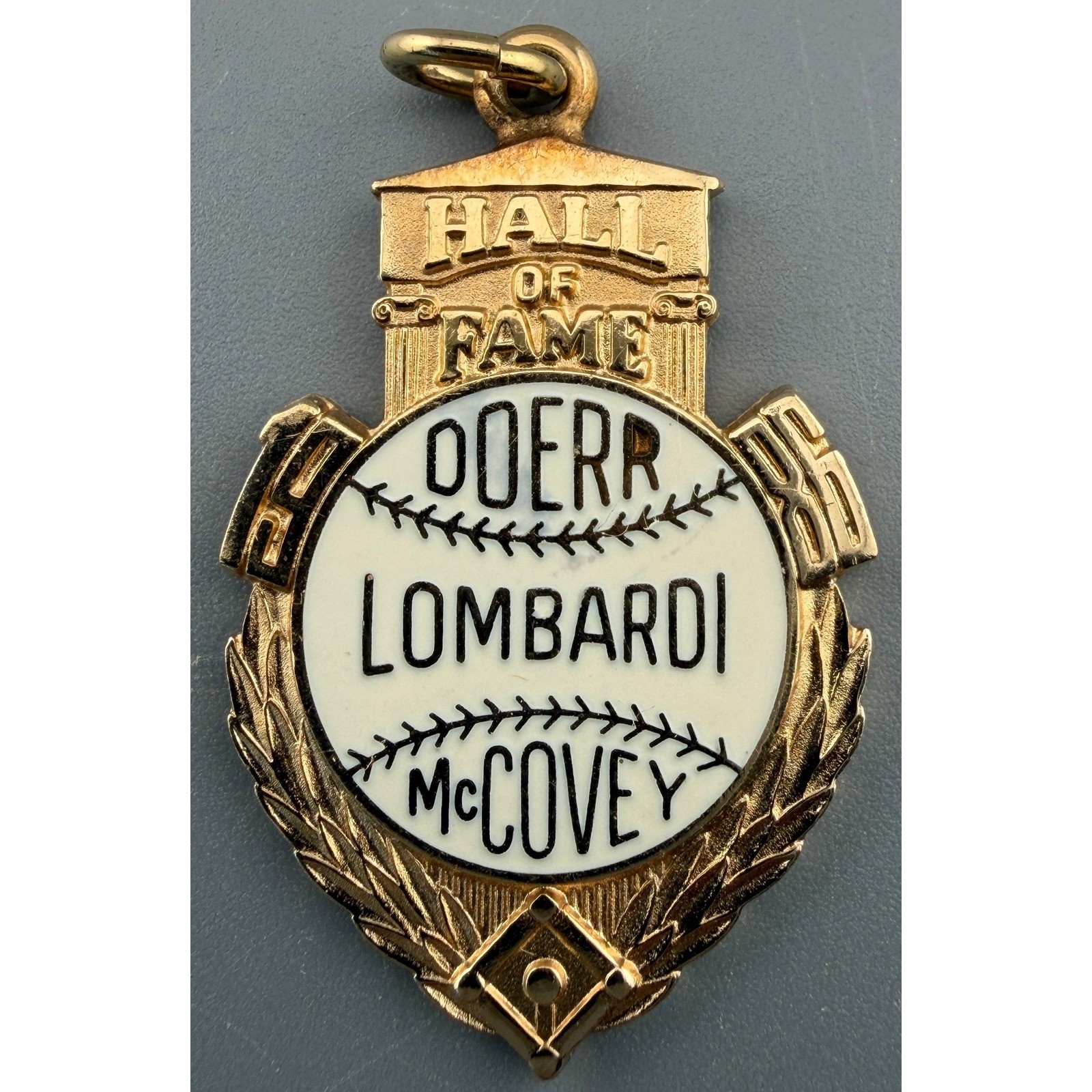 Vintage Baseball Hall of Fame Charm Pendant Doerr Lombardi McCovey 1.25