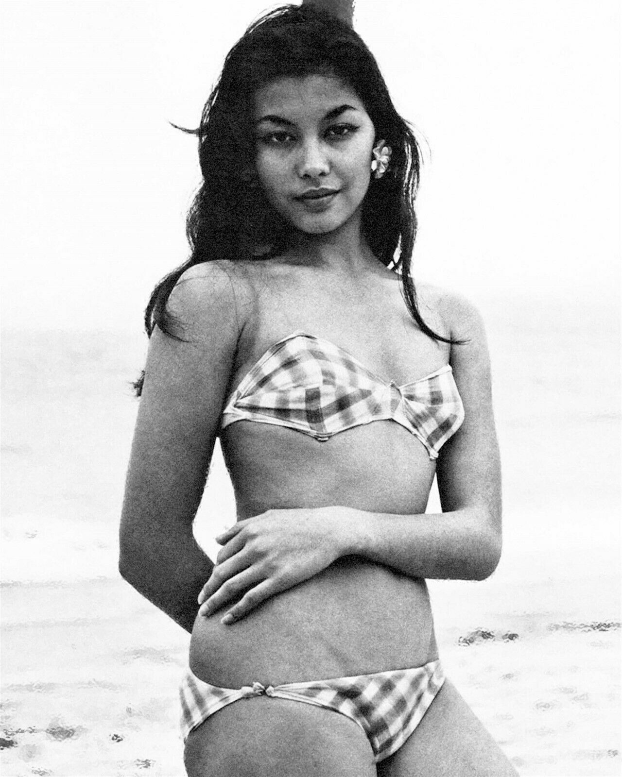France Nuyen beautiful young pose wearing bikini 1960\'s 16x20 poster