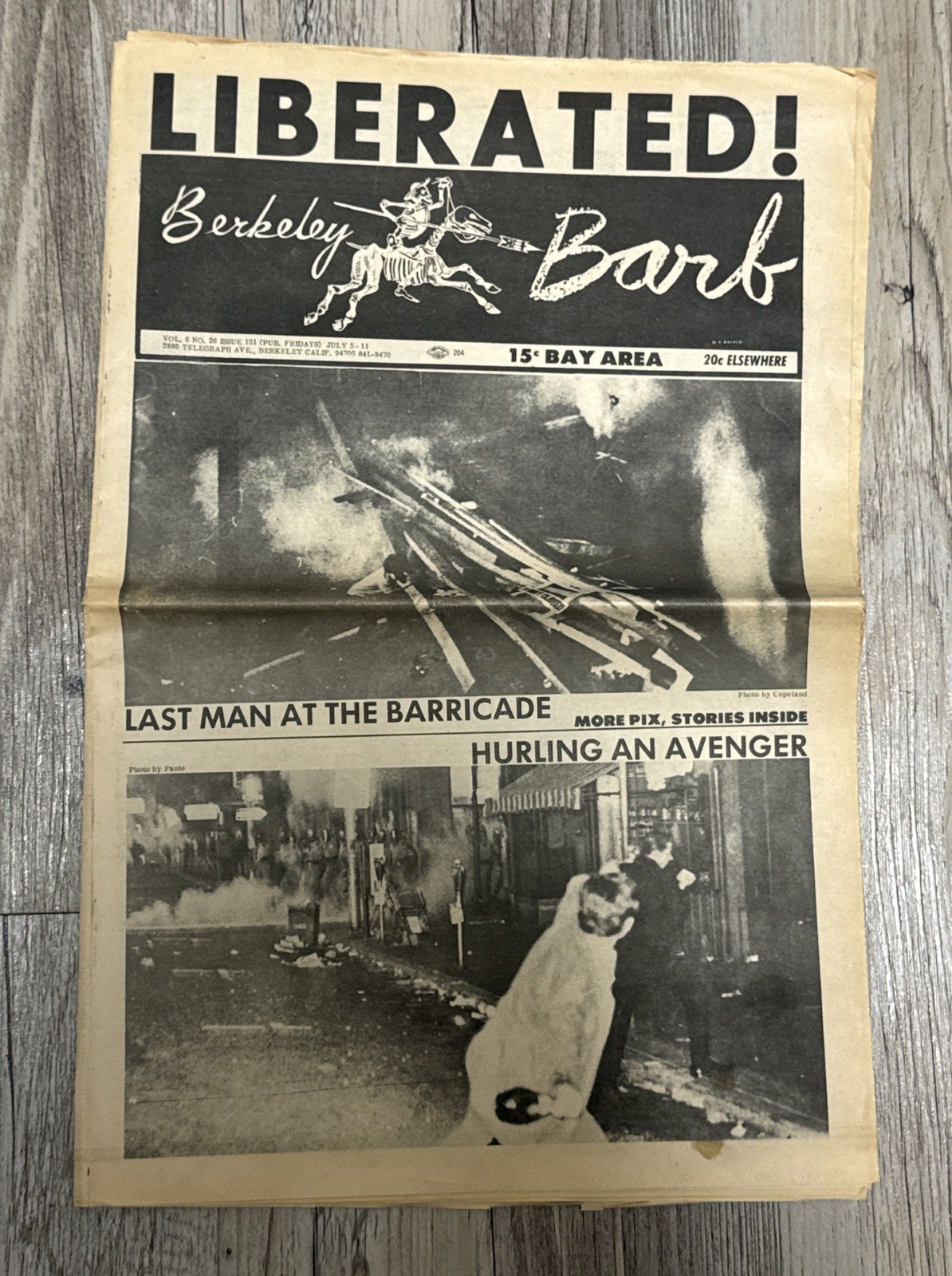 Berkeley Barb Vol. 6 No. 26 Issue 151 July 5-11, 1968 “Liberated” Bay Area Berkeley Barb Vol. 6 No. 26 Issue 151 July 5-11, 1968 “Liberated” Bay Area