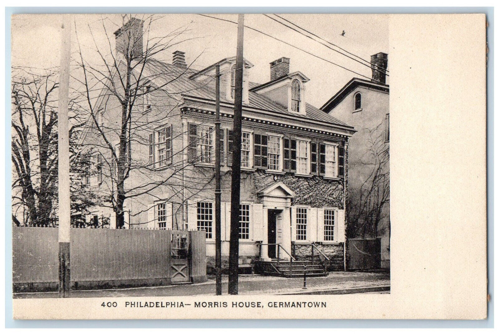c1905 Morris House Germantown Philadelphia Pennsylvania PA Antique Postcard