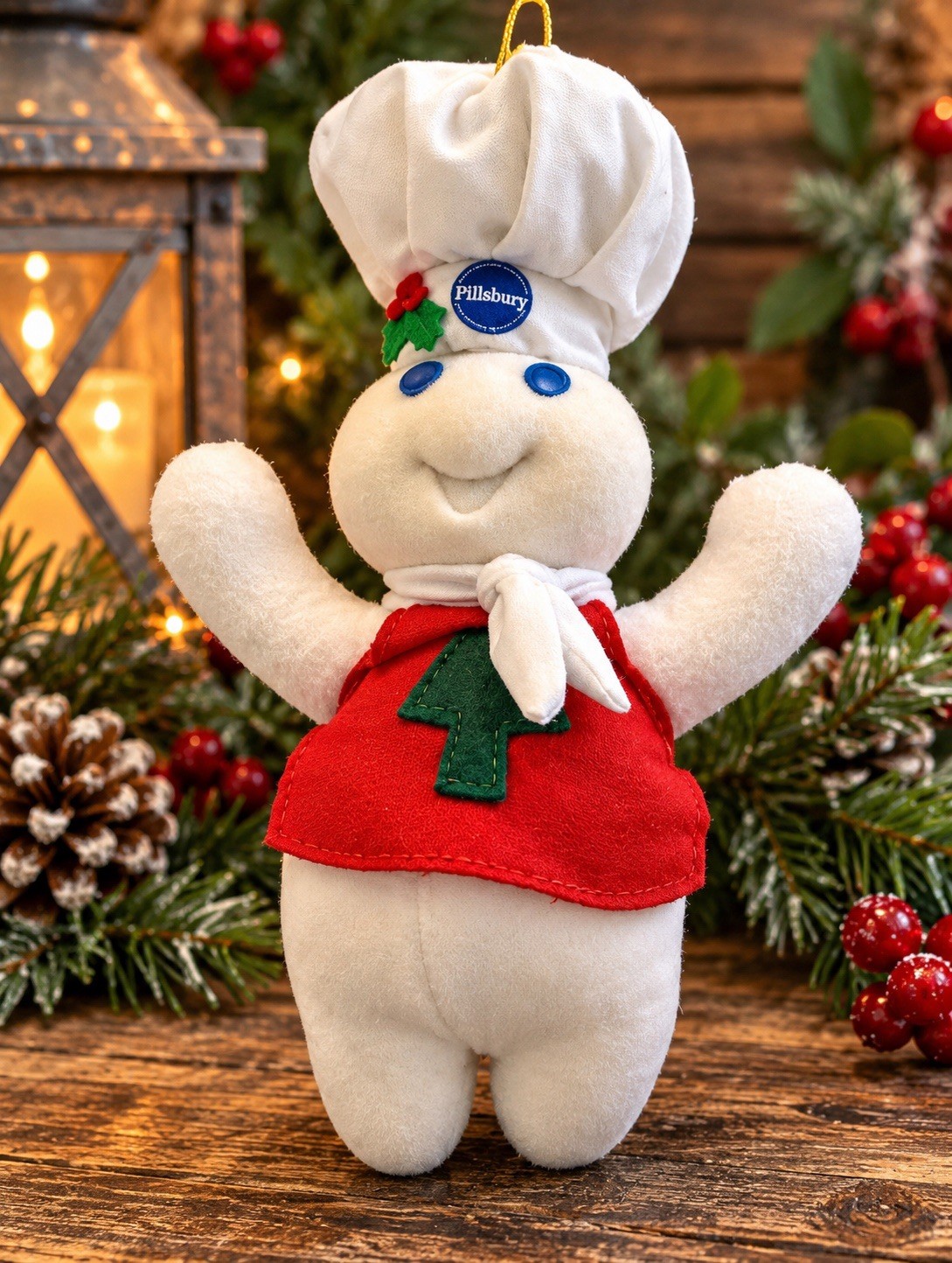 Vintage 1999 Pillsbury Doughboy Christmas Plush Ornament Kurt S Adler