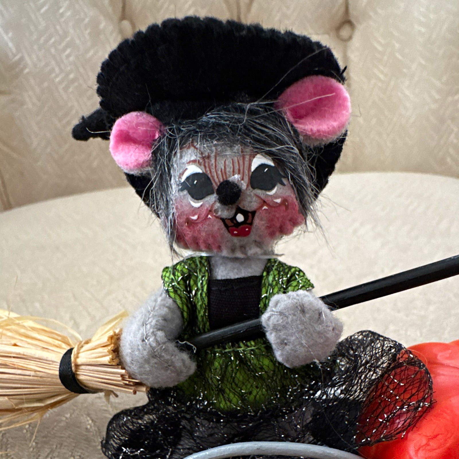 Annalee Dolls 2023 Spooky Sublime Witch Mouse Halloween Figurine 3in 3D Effect