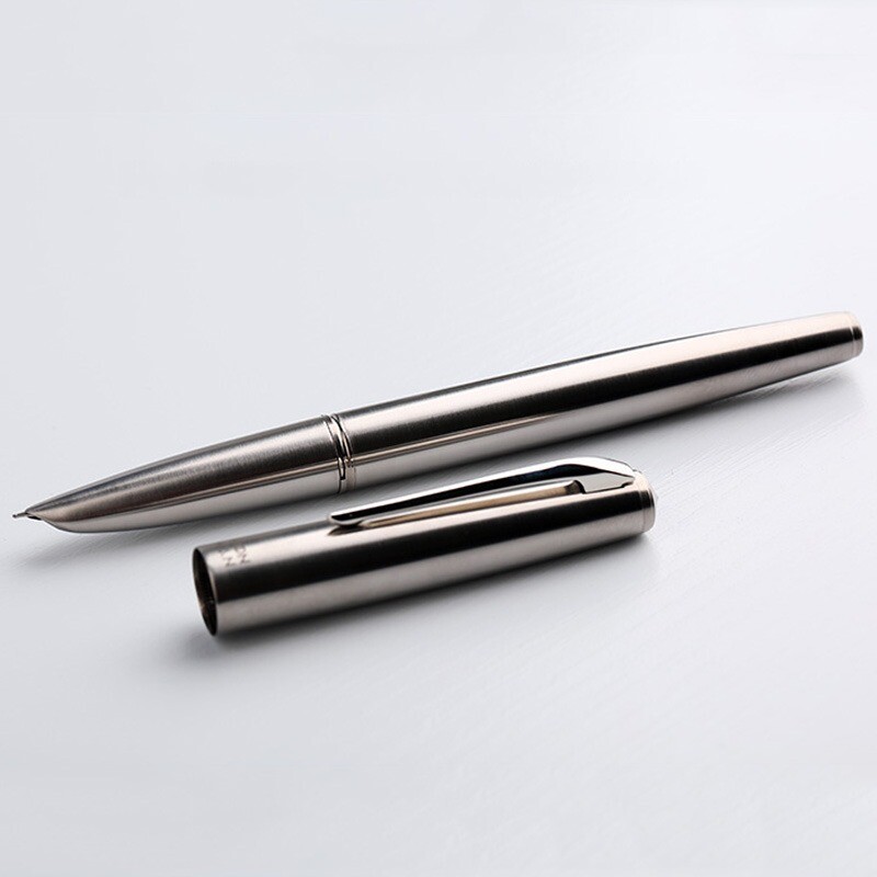 MAJOHN Ti200 Modular Titanium Alloy Fountain Pen Steel/14K Gold F Nib Office #s