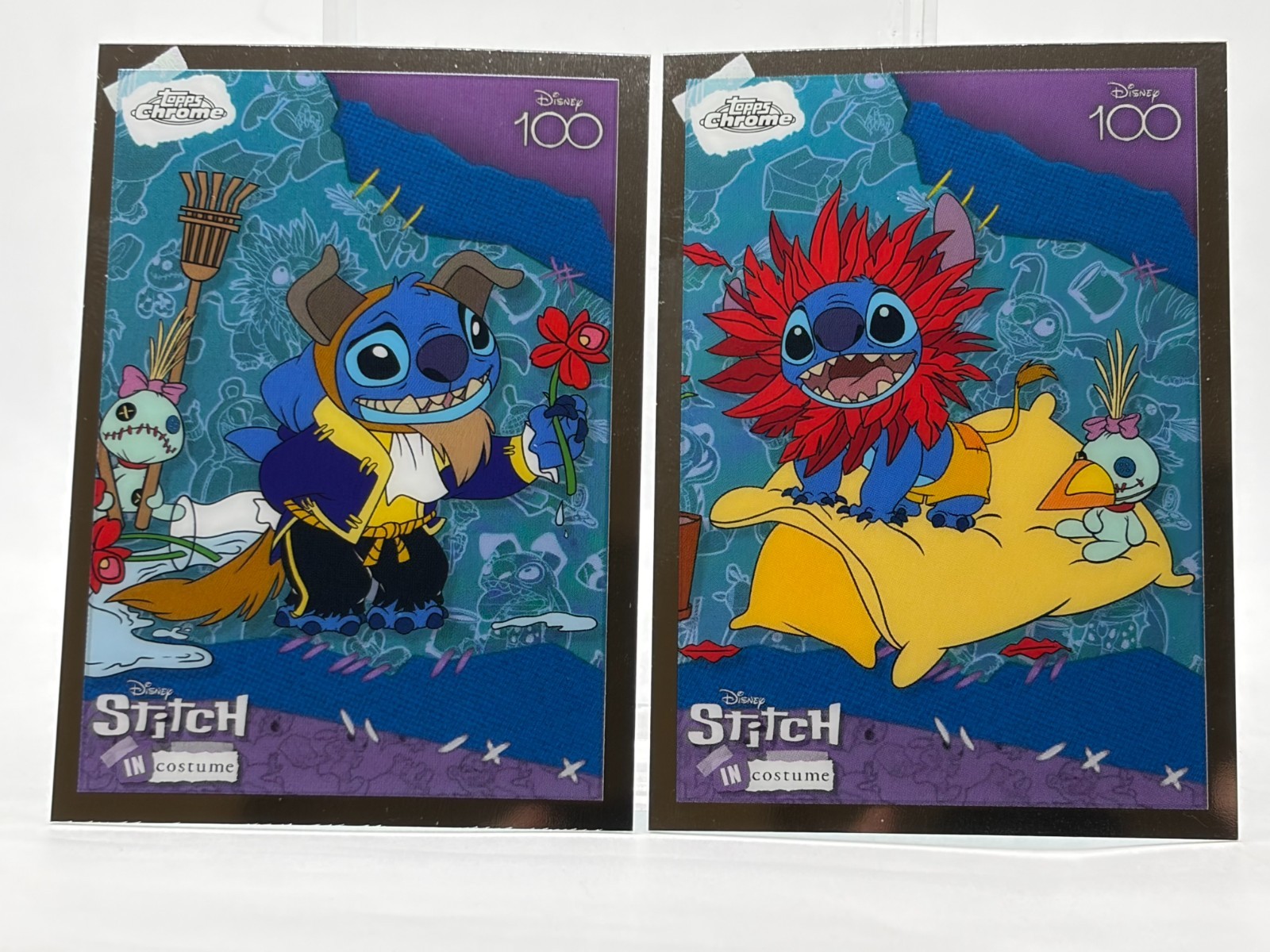 2023 Topps DISNEY 100 #SC-2 Be Our Guest / #SC-9 All Hail The King - STITCH