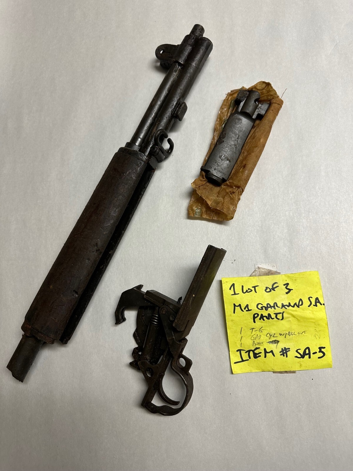 1 LOT 3 M1 GARAND PARTS 1 T-GROUP + 1-BOLT + 1-CUT BAREL ASSY. ITEM #IT-5 1 LOT 3 M1 GARAND PARTS 1 T-GROUP + 1-BOLT + 1-CUT BAREL ASSY. ITEM #IT-5