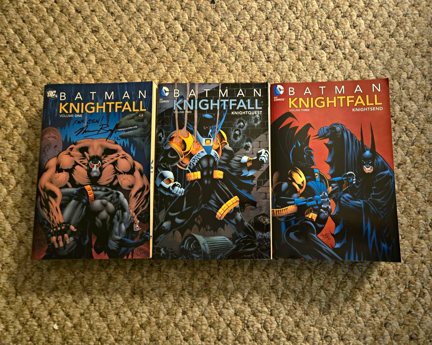 Batman: Knightfall TPB Set Vol 1-3 Signed DC Comics