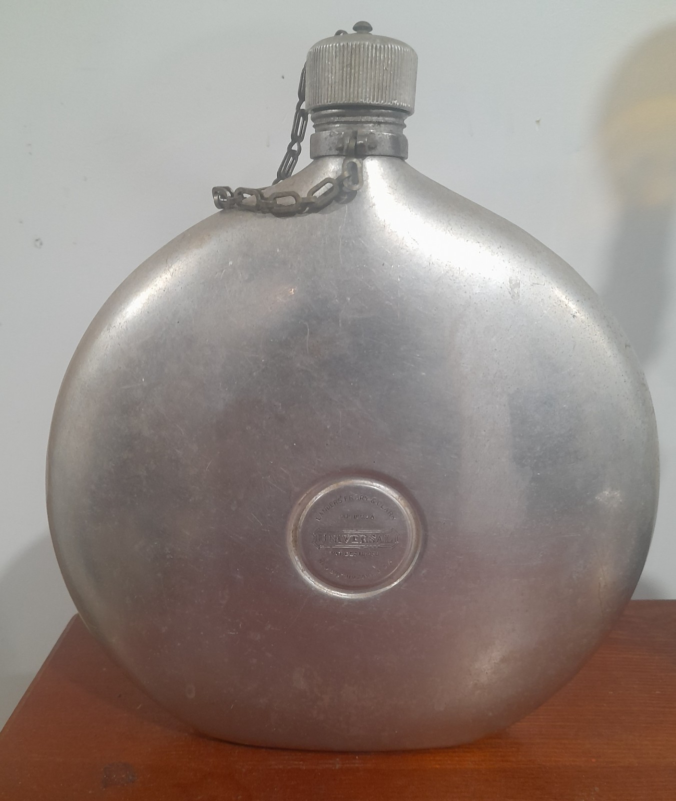 Vintage Universal Aluminum Canteen Flask Made in USA Military Camping Scout