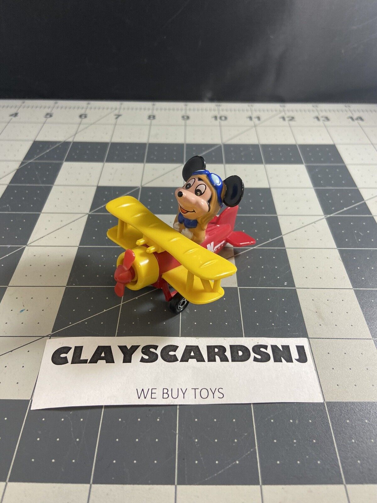 1990s Disney Mickey Mouse Die Cast Plane Toy