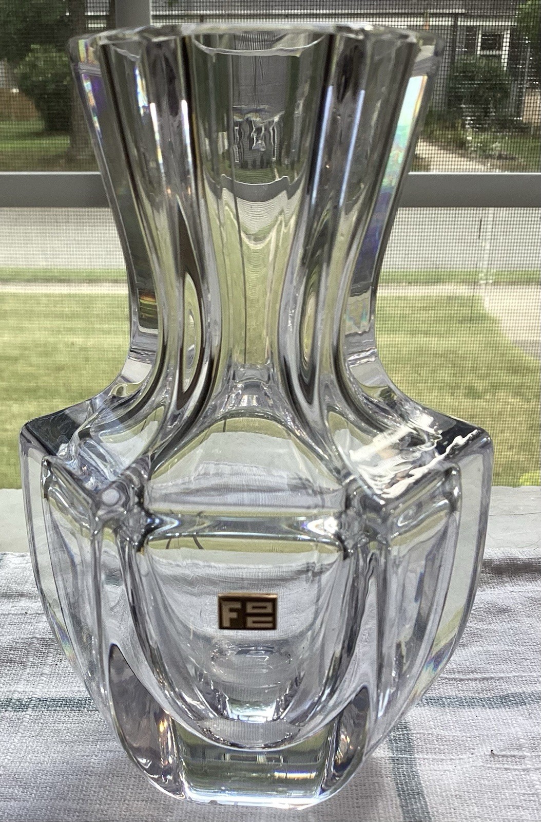Vintage Fendi Casa Home Collection Crystal Vase- Rare
