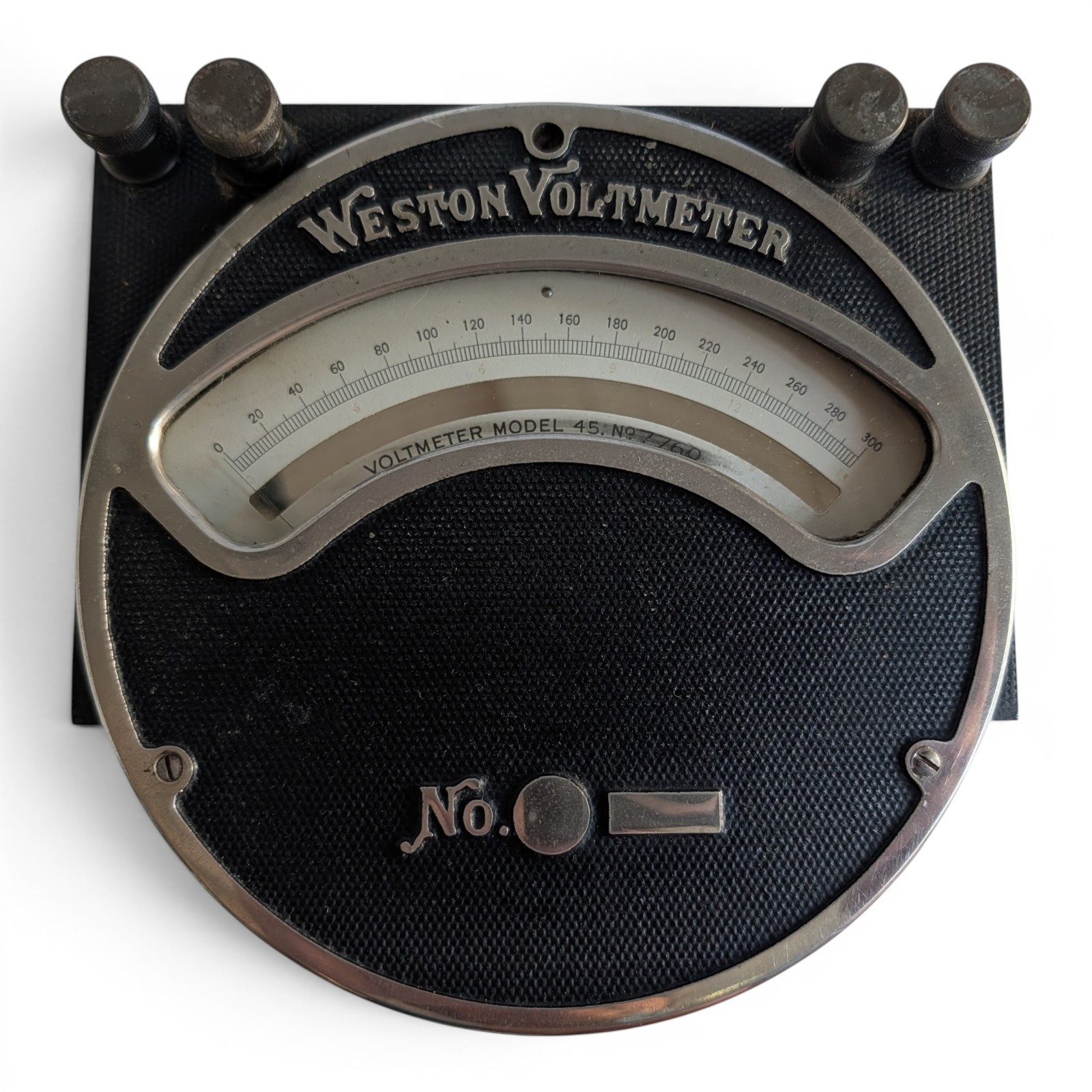 Antique Weston Voltmeter Model 45 Industrial Steampunk Decor Works* READ