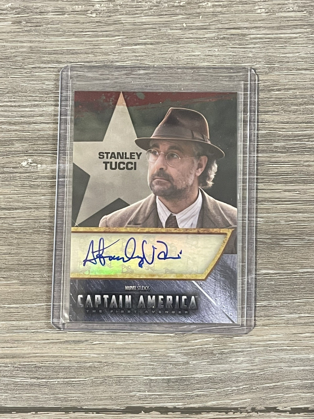 STANLEY TUCCI RARE AUTO AUTOGRAPH 2011 Upper Deck Captain America First Avenger