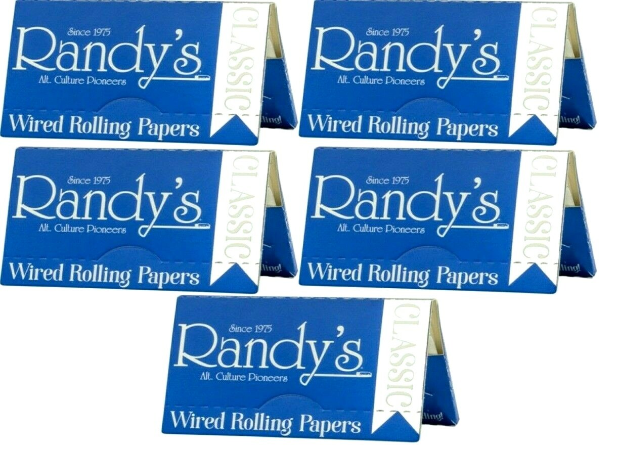 5x Randy\'s Wired Rolling Papers Classic w/New Packaging *FREE Shipping*