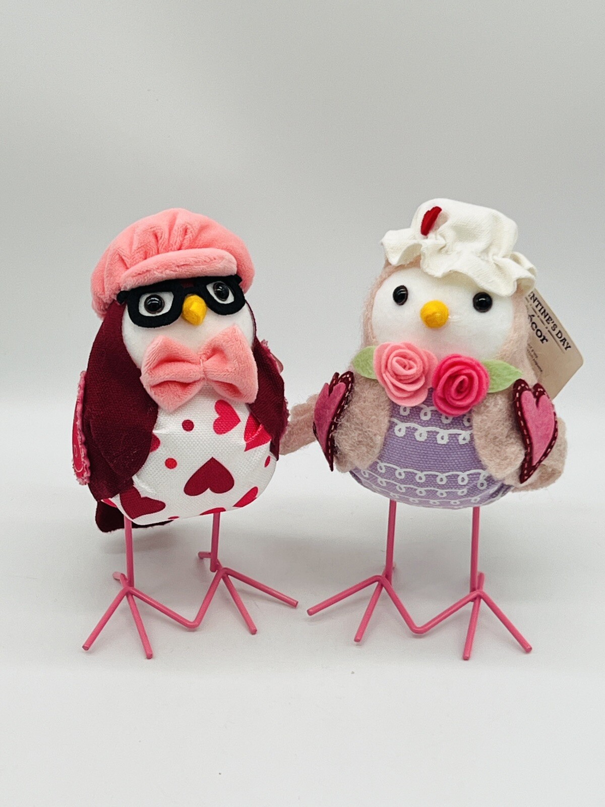 Valentine Spritz Style Walmart Fabric Birds 2021 Metal Legs Lot of 2