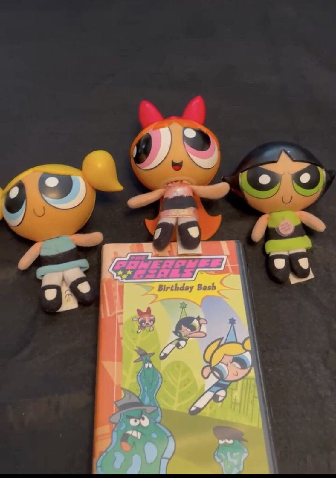 Cartoon Network Talking Powerpuff Girls Hard Head Plus Video Vintage Dolls Toys