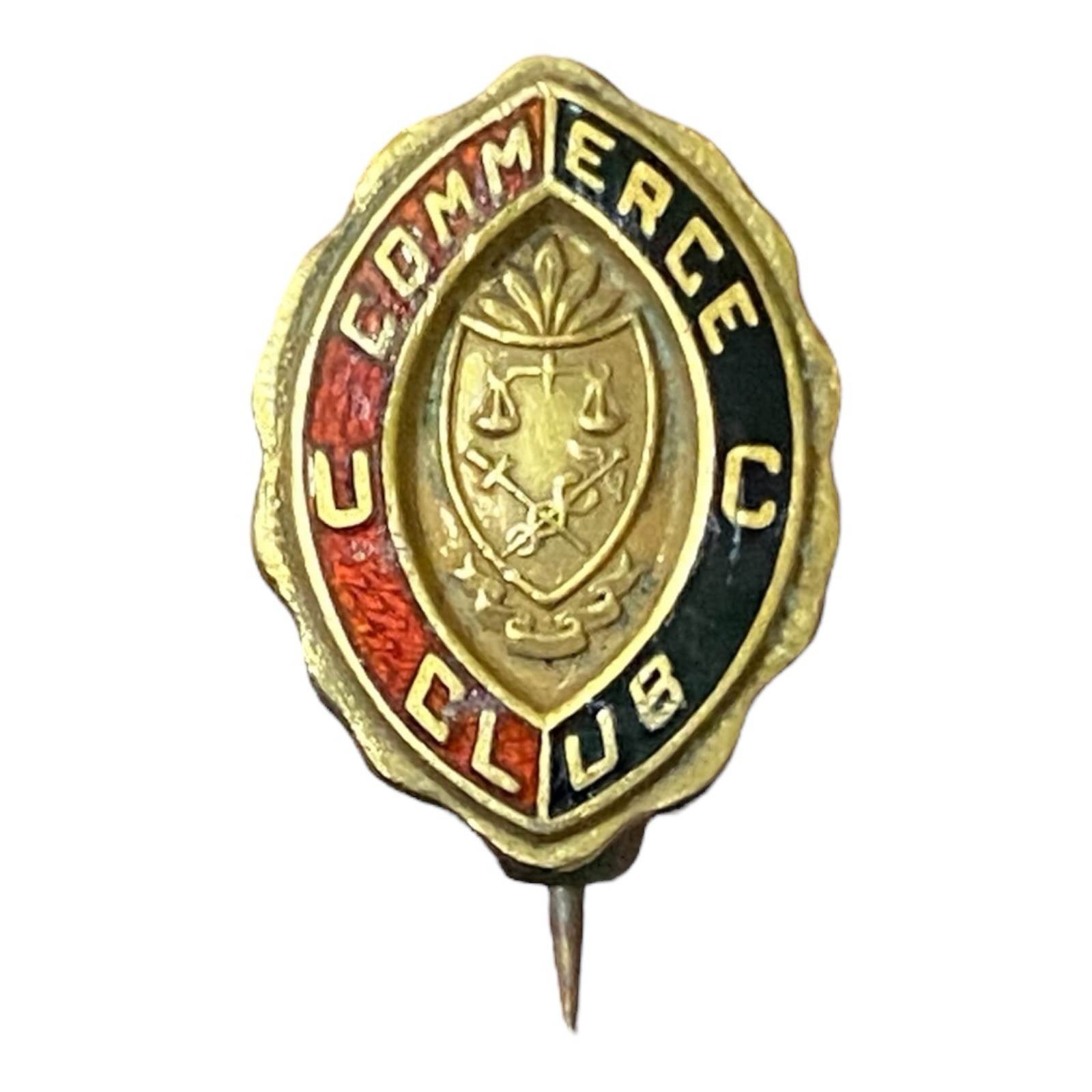 Vintage University Of Canterbury U C Commerce Club Lapel Pin Ucom New Zealand UC
