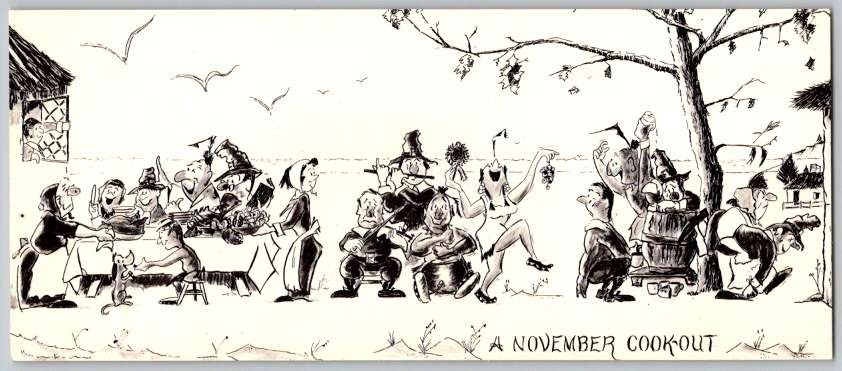 Plymouth Massachusetts November Cookout, Recreation Center Postcard