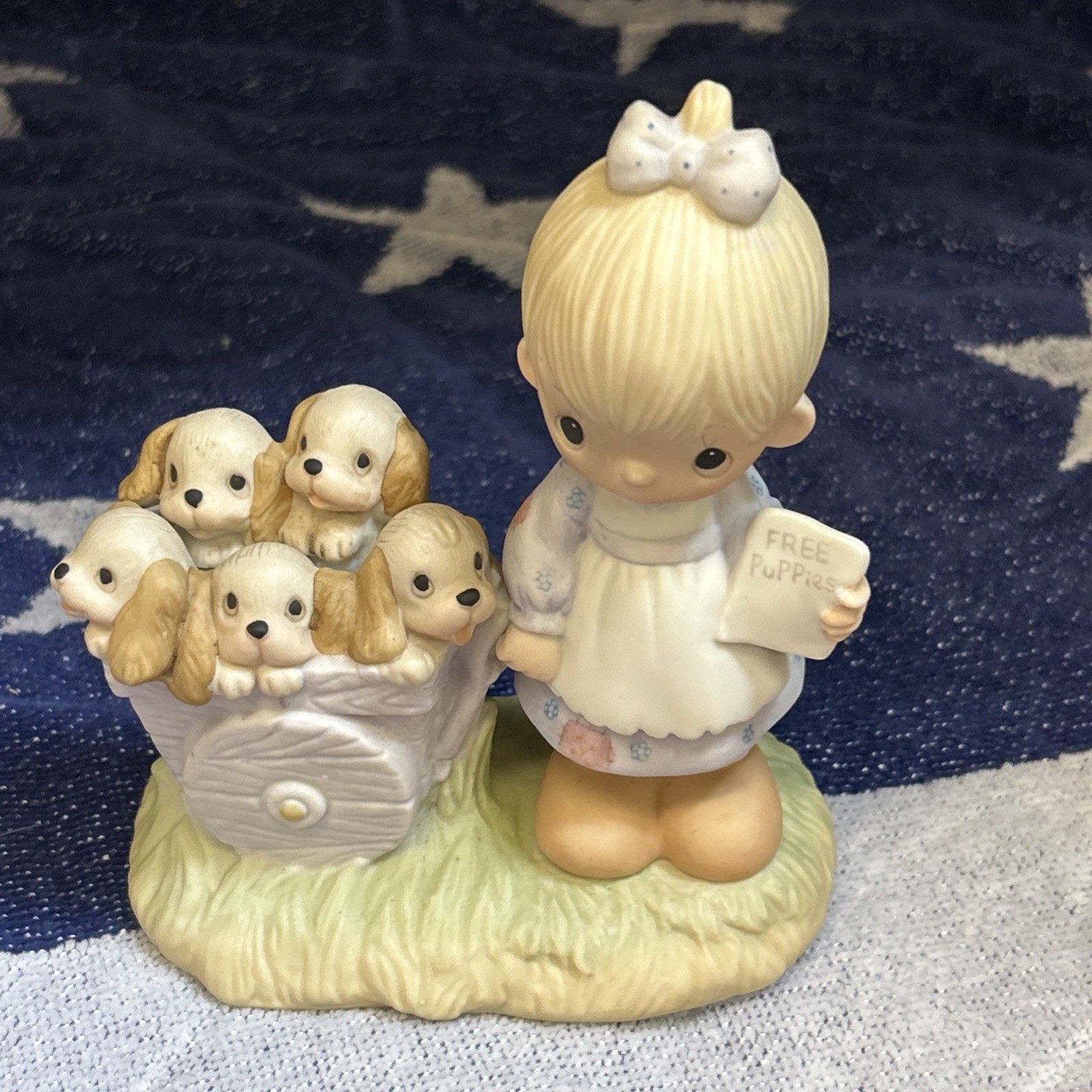RARE 1977 Precious Moments God Loveth a Cheerful Giver Free Puppies Original 21 RARE 1977 Precious Moments God Loveth a Cheerful Giver Free Puppies Original 21