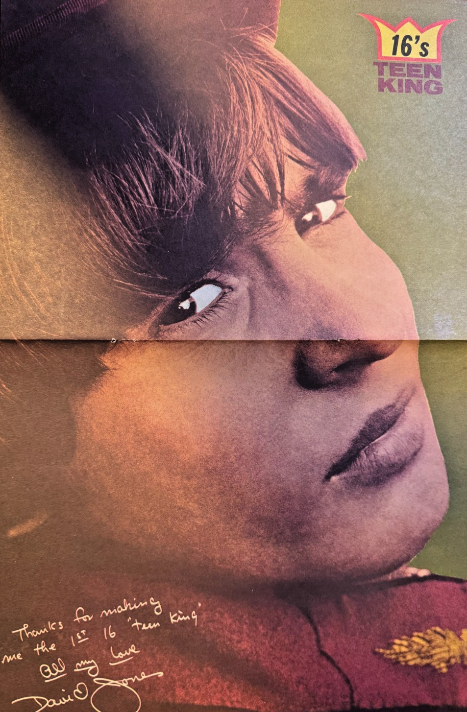 1967 Giant  11 x 17 Poster Musician Davy Jones of The Monkees