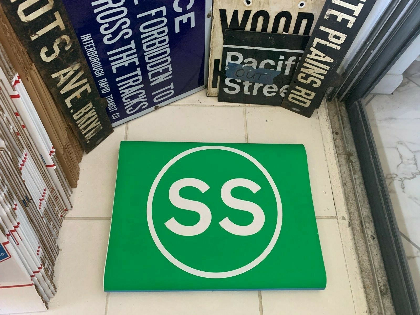 R16 END ROUTE 19X14 BMT/IND NY NYC SUBWAY ROLL SIGN \