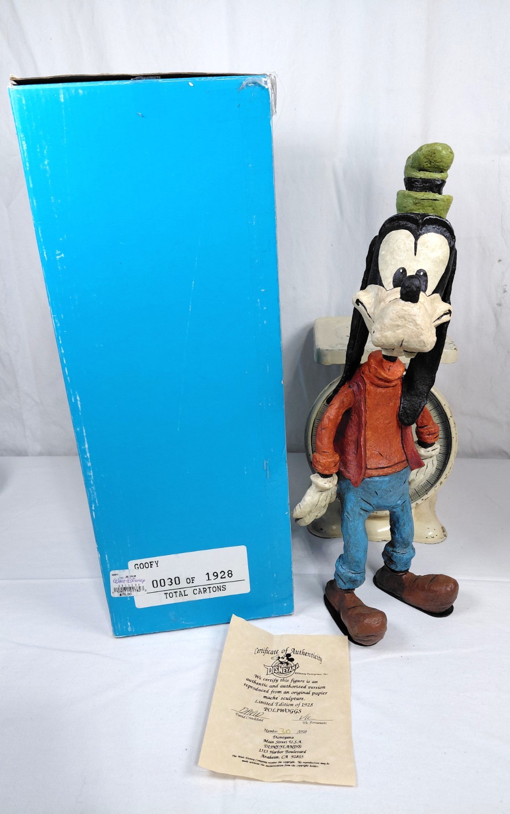 GOOFY Poliwoggs 16in. SCULPTURE Walt Disney Productions W/ OriginalBox And COA GOOFY Poliwoggs 16in. SCULPTURE Walt Disney Productions W/ OriginalBox And COA