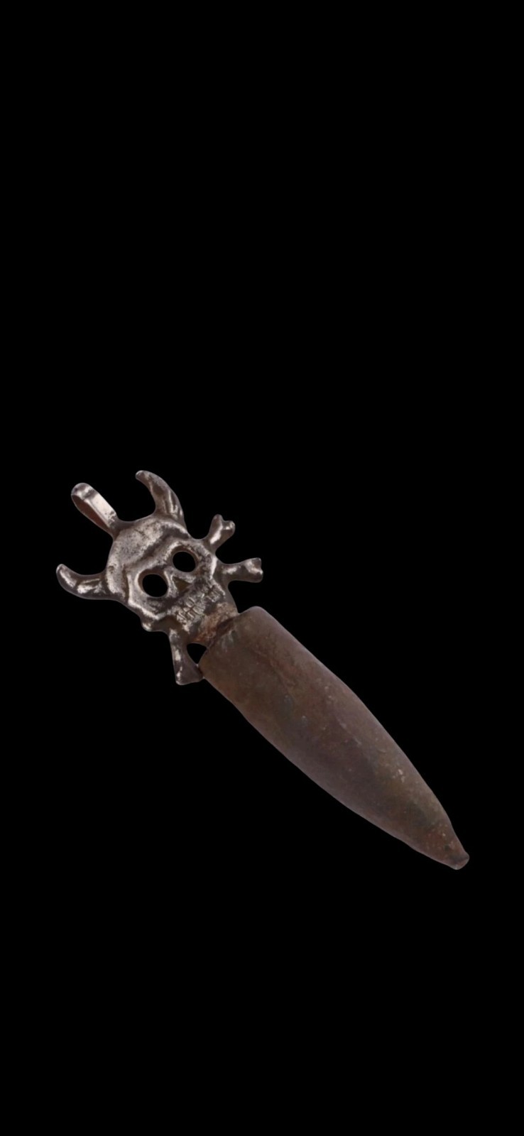 Antique WWII Central European  Europe Soldiers Trench Art Pendant Devil Satan