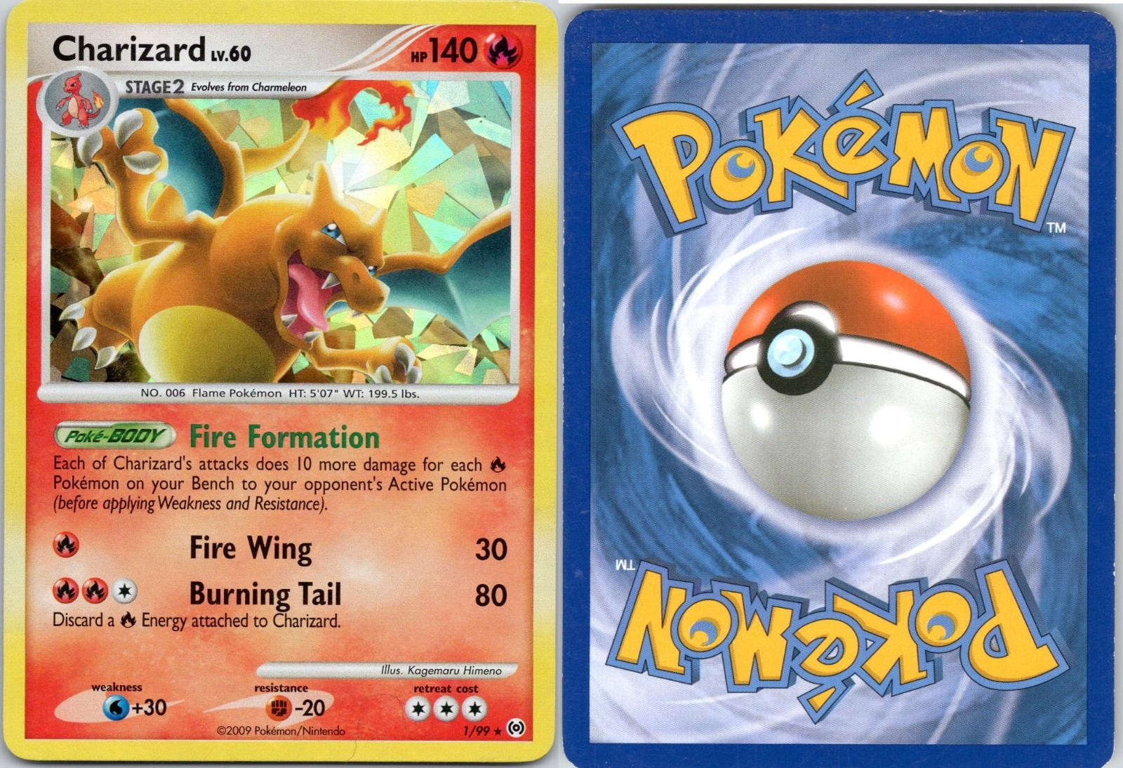 CHARIZARD (CRACKED ICE HOLO) 001/099 MISCELLANEOUS CARDS & PRODUCTS POKEMON