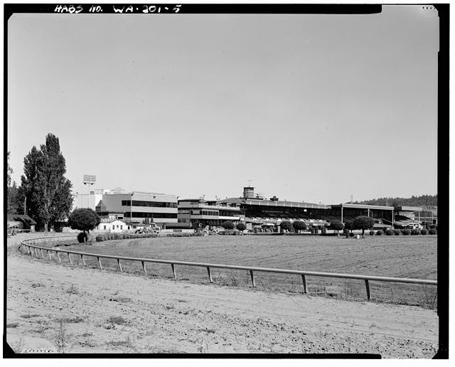 5. View looking NW showing all major buildings grandstand side track, beginning