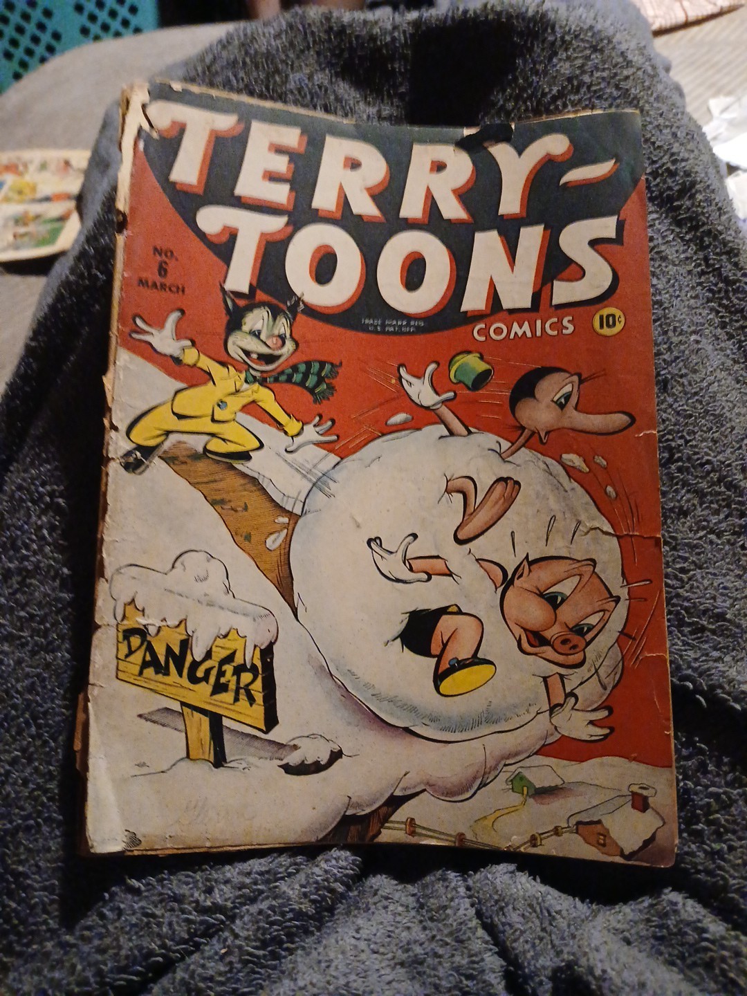 TERRY TOONS #6 Golden Age Cartoon 1943 WWII Era TIMELY Comics Gandy Goose