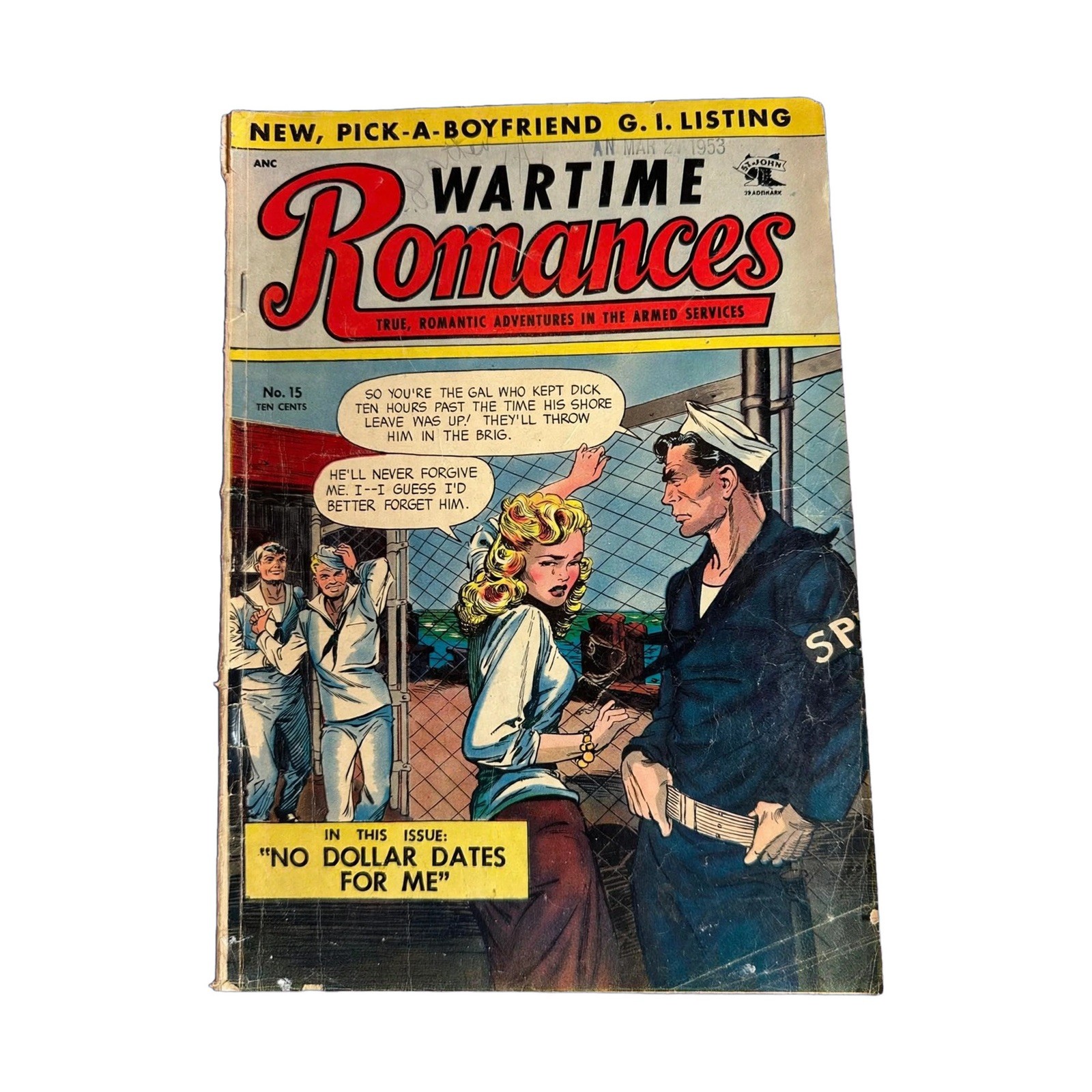 Wartime Romances #15 1953 St. John Golden Age Romance Matt Baker Cover