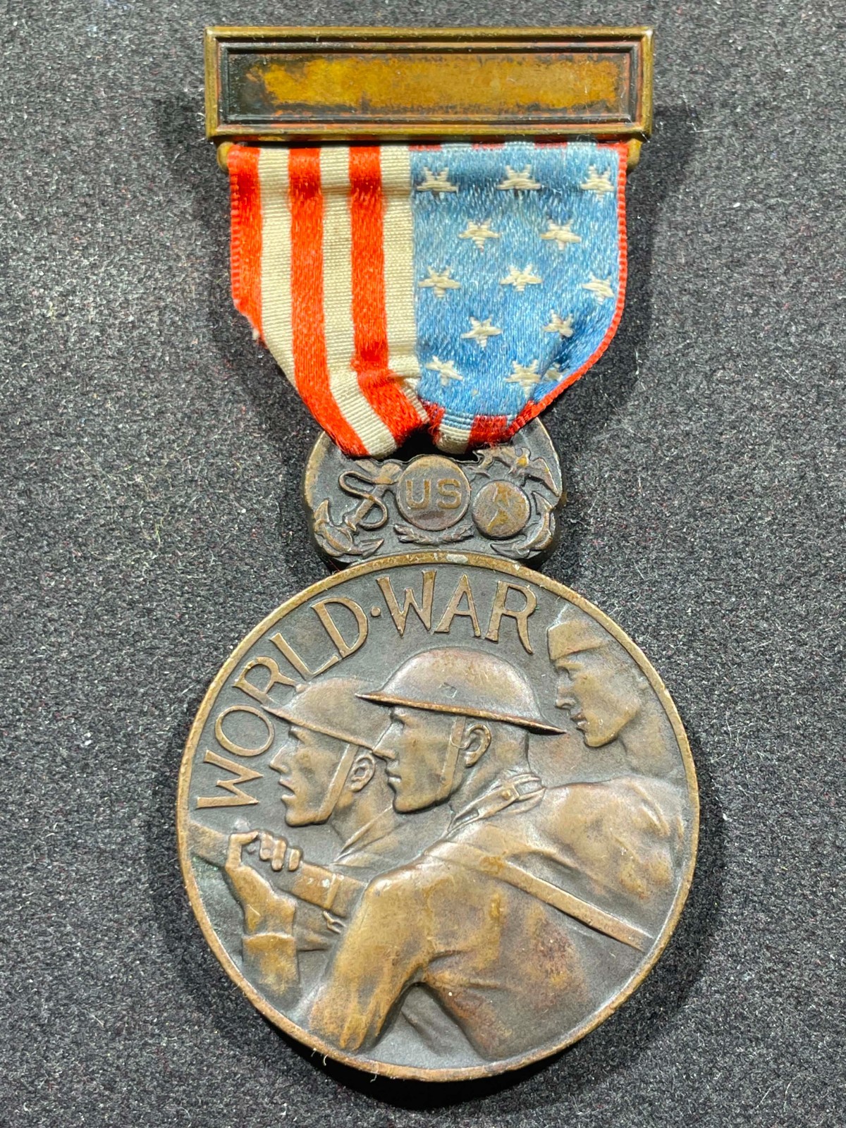 WW1 WWI US Army Navy USMC Military Greenwich Connecticut CT State Service Medal