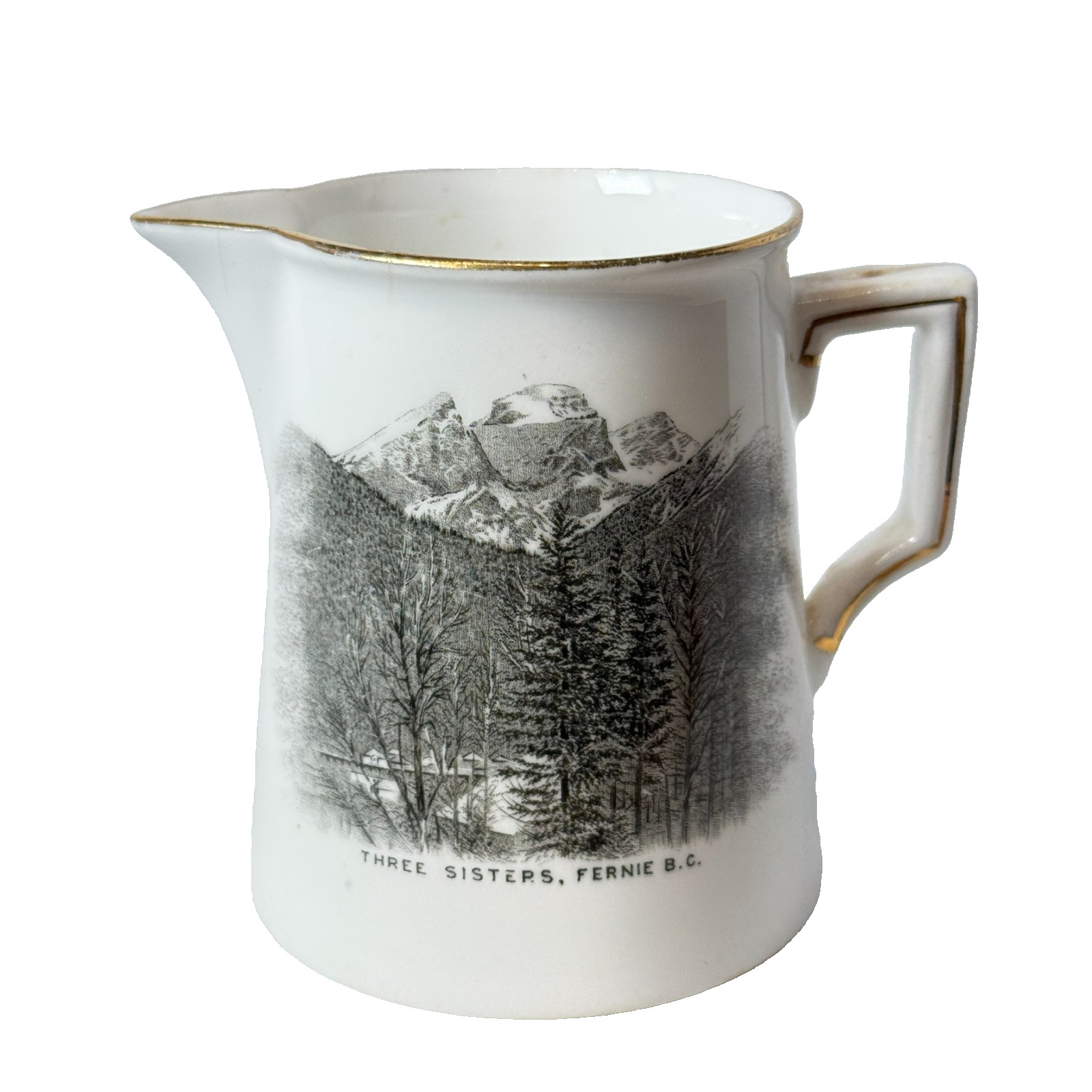 THREE SISTERS FERNIE B.C. CANADA Souvenir CHINA TRINKET CREAMER