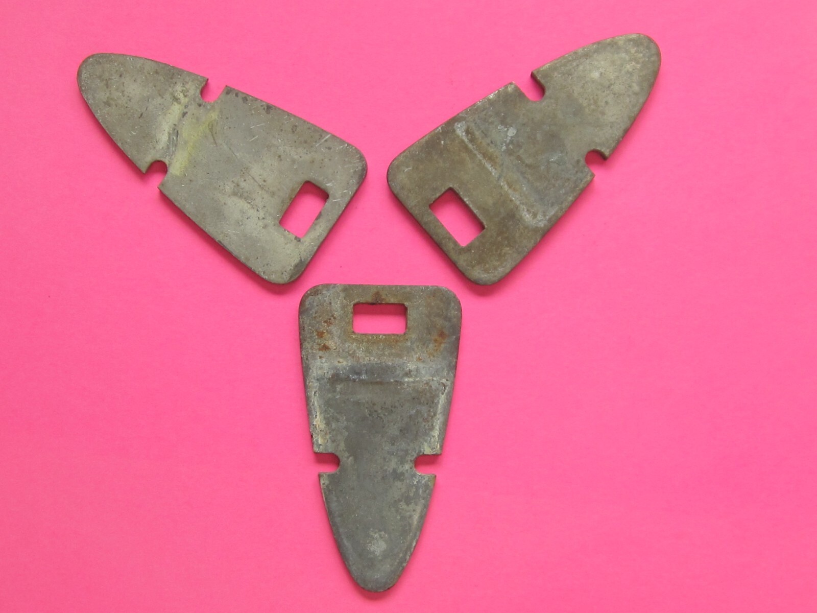 3 EARLY DUNCAN 60 Parking Meter MOUNTING WEDGES.  Good Used condition