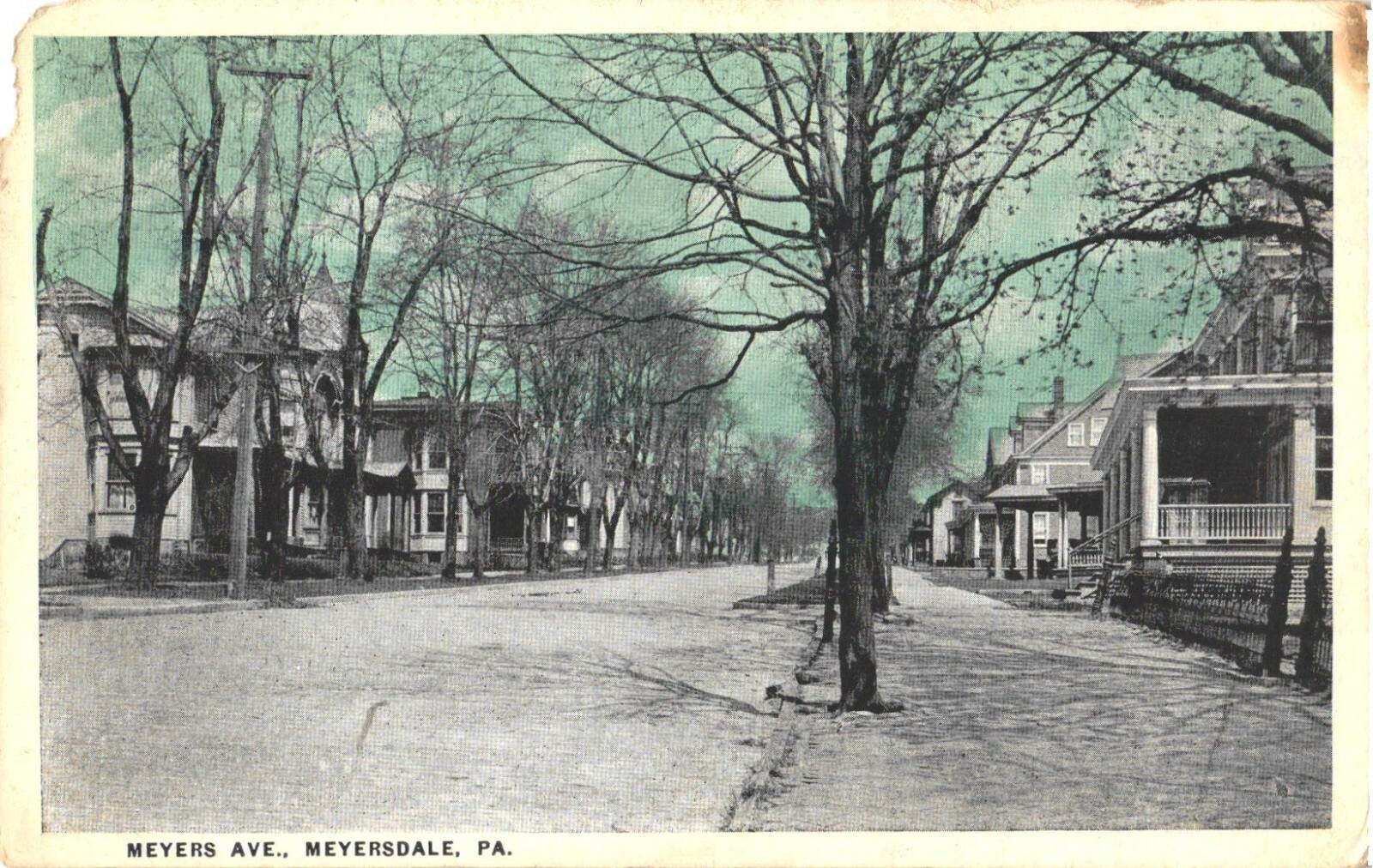 Meyersdale PA Meyers Avenue Street View Divided Back Postcard c1909 Posted