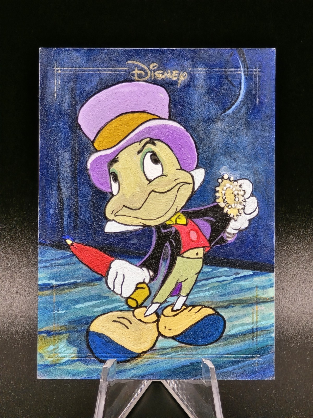 2026 Topps Chrome Disney JIMINY CRICKET 1/1 Original Sketch (Phillip Trujillo)