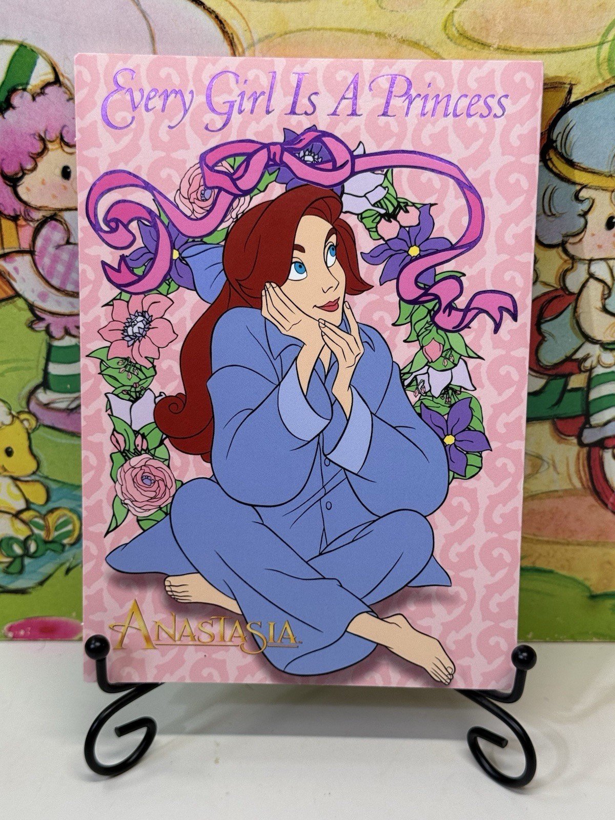 Rare HTF Vintage Anastasia Pajama Greeting Card By Gibson Paper Doll 1997