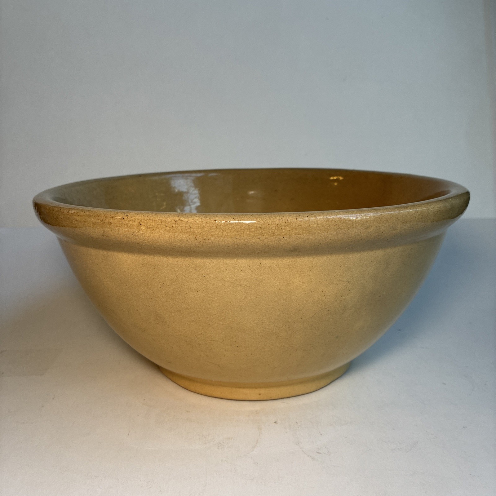 Vintage RRP Co. Yellow Ware 12” Bowl Large Pottery Farmhouse Robinson Ransbottom